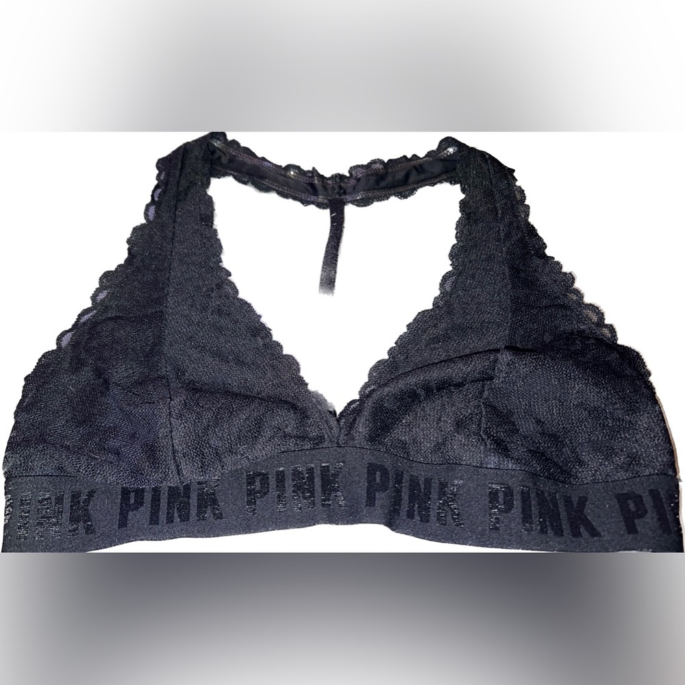 PINK - Lace Halter Bralette